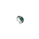 Green Crest 925 Sterling Silver Ring for Men