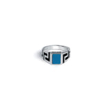 Turquoise Realm 925 Sterling Silver Ring for Men
