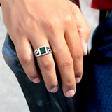 Green Realm 925 Sterling Silver Ring for Men