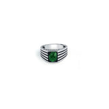 Green Stride 925 Sterling Silver Ring for Men