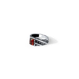Amber Blaze 925 Sterling Silver Ring for Men
