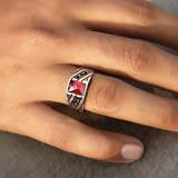 Amber Blaze 925 Sterling Silver Ring for Men