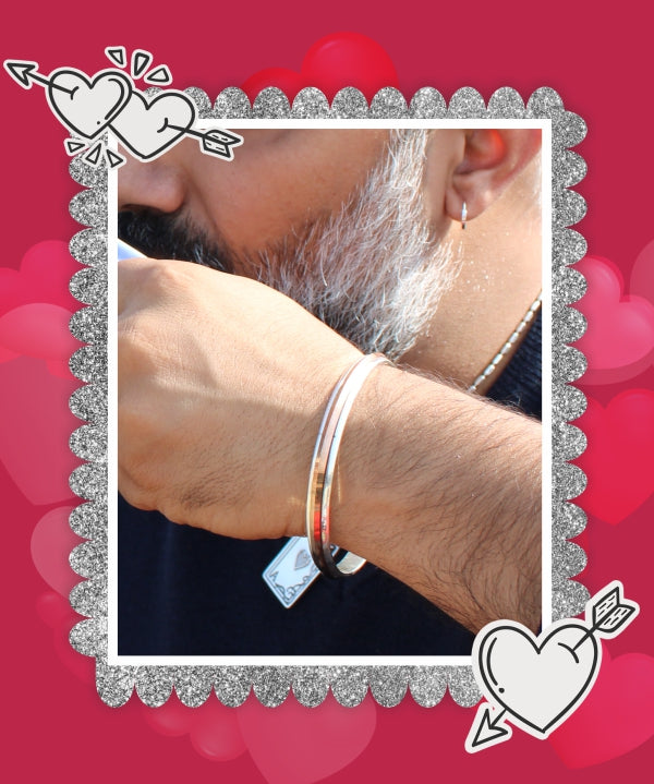 Sterling Silver Kada - Valentine Gift for him by Raajraani