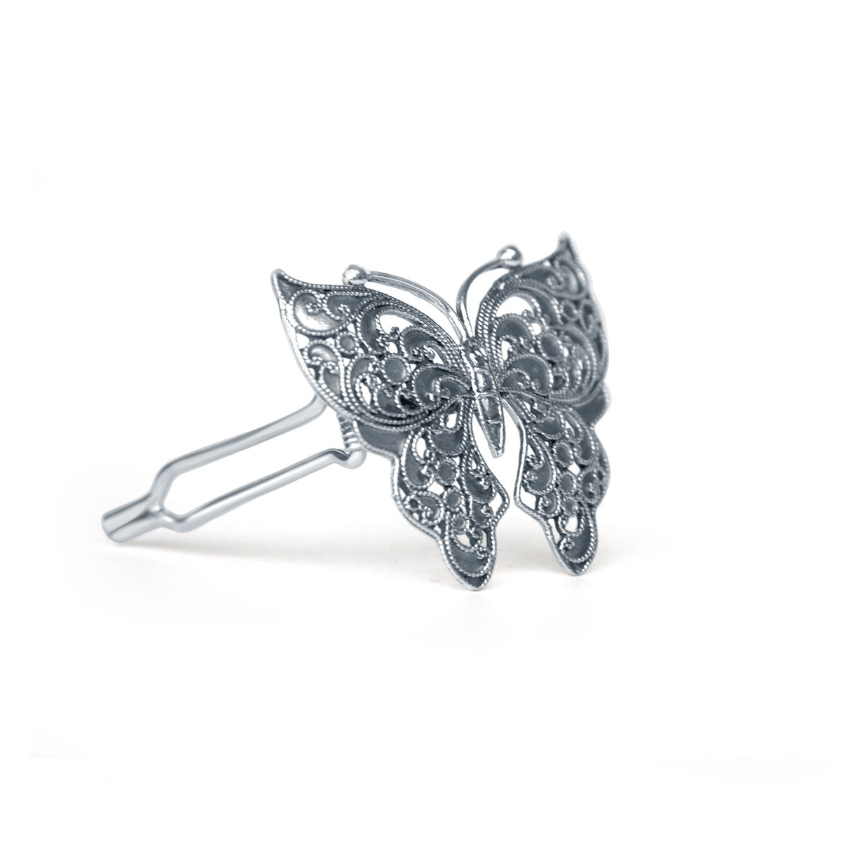 Fluttering Grace 925 Sterling Silver Hair Clip