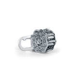 Chaitra Bloom 925 Sterling Silver Hair Claw Clip Clutcher