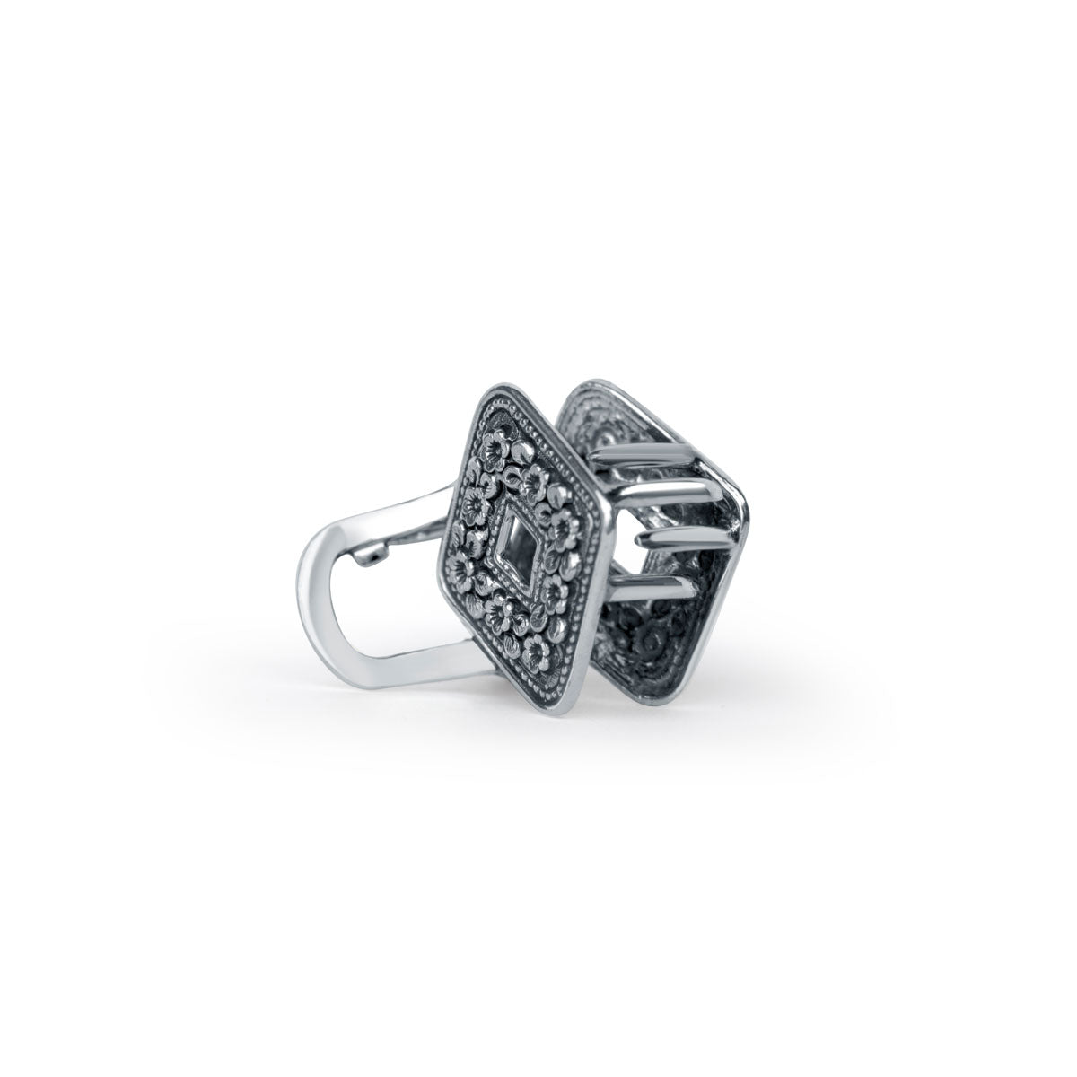 Flora 925 Sterling Silver Hair Claw Clip Clutcher