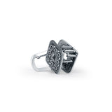 Flora 925 Sterling Silver Hair Claw Clip Clutcher