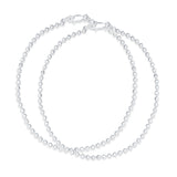 Dainty Big Balls 925 Sterling Silver Anklets for Women