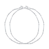 Silver Dotline 925 Sterling Silver Anklet for Women