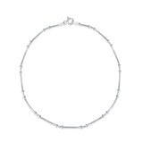 Silver Dotline 925 Sterling Silver Anklet for Women