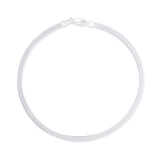 Silver Sleek 925 Sterling Silver Anklet for Women - Thick