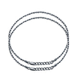 Oxidised Beadline 925 Sterling Silver Anklet for Women