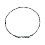 Oxidised Beadline 925 Sterling Silver Anklet for Women