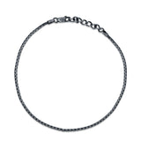 Oxidised Gridline 925 Sterling Silver Anklet for Women