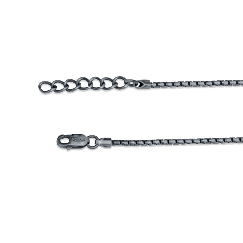 Oxidised Gridline 925 Sterling Silver Anklet for Women