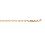 Kavya women's 925 silver anklet with gold and textured silver details