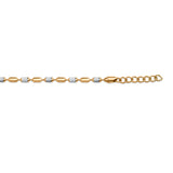 Kavya women's 925 silver anklet with gold and textured silver details
