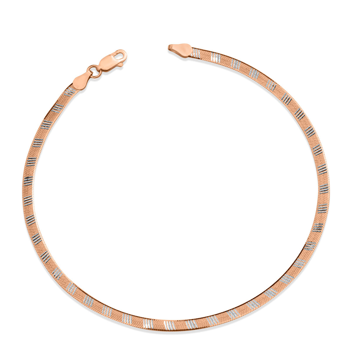 Rekha 925 Sterling Silver Anklet for Women – Rose Gold