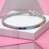 Rainbow Moment Silver Bracelet for Women