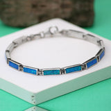 Melody Sterling Silver Bracelet for Women with Australian Opal