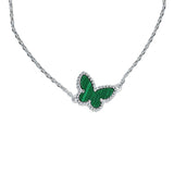 Green Butterfly 925 sterling silver bracelet for women