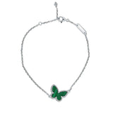 Green Butterfly 925 sterling silver bracelet for women