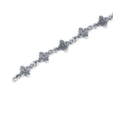 Lucky Bloom 925 Sterling Silver Oxidised Bracelet