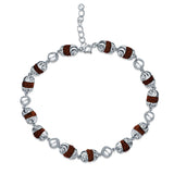 Rudrakshakavach 925 Sterling Silver Bracelet for Men