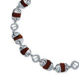 Rudrakshakavach 925 Sterling Silver Bracelet for Men