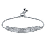Dazzling Symphony 925 Sterling Silver Adjustable Bracelet For Women