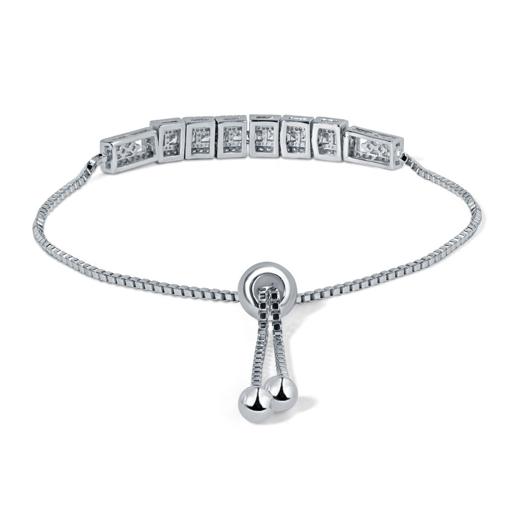 Dazzling Symphony 925 Sterling Silver Adjustable Bracelet For Women