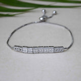 Dazzling Symphony 925 Sterling Silver Adjustable Bracelet For Women