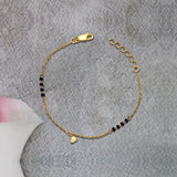 Golden Heart 925 Sterling Silver Mangalsutra Bracelet