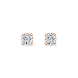 Glimmering Girl Sterling Silver Rose-Gold Studs - Small