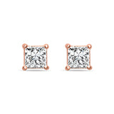 Glitzy Lady Rose-Gold Sterling Silver Studs for Women- Big