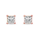 Glitzy Men Sterling Silver Rose-Gold Stud for Men