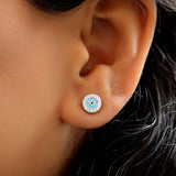 Evil Eye Aura Sterling Silver Stud