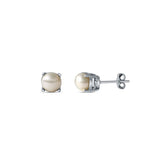 Bindu 925 Sterling Silver Pearl Studs for women - Big