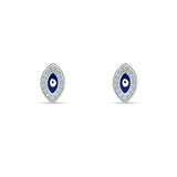 Royal Gaze Evil Eye Sterling Silver Studs for women