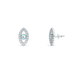 Pink Mystic – Evil Eye Sterling Studs for Women