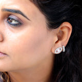 Pink Mystic – Evil Eye Sterling Studs for Women