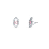 Pink Mystic – Evil Eye Sterling Studs for Women
