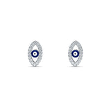 Deep Blue Mystic – Evil Eye Sterling Studs for Women