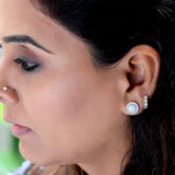 Blue Aura – Evil Eye Sterling Silver Studs for Women