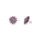 Rang Mugdha 925 Sterling Silver Studs - Ruby
