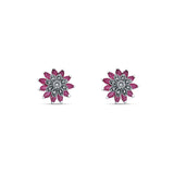 Rang Mugdha 925 Sterling Silver Studs - Ruby
