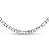 Glamour 925 Sterling Silver Tennis Necklace - 2.8mm round Cz