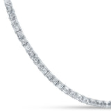 Glamour 925 Sterling Silver Tennis Necklace - 2.8mm round Cz