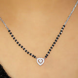 Twin Heart 925 Sterling Silver Mangalsutra for Women