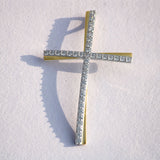 Luxe Gold Cross 925 Sterling Silver Pendant for Men